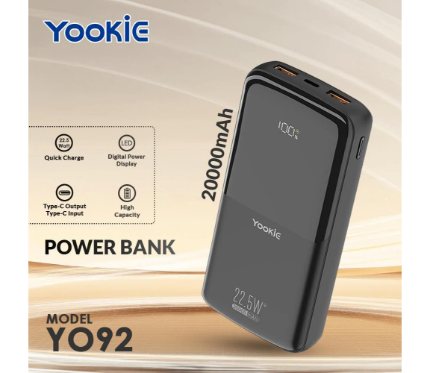 Power Banks Yookie fast Power Bank 22.5W With LED Display YO92