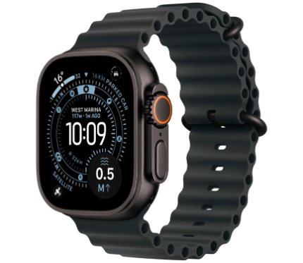 Iphone Accessories Apple Watch Ultra 3 Black Titanium with Ti Black Ocean band 49MM