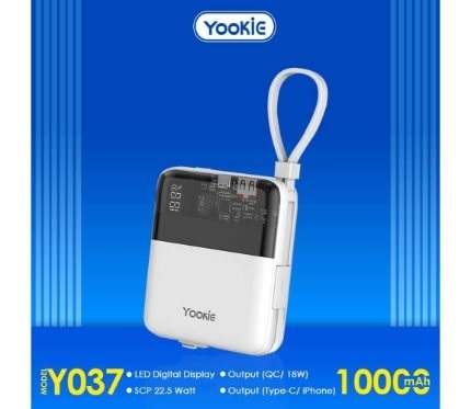 Yookie fast Power Bank 22.5W with led display YO37