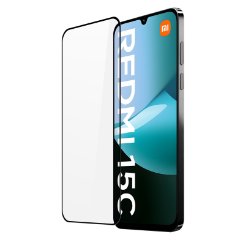 A new chapter 9H Curved Glass Full Cover Screen protector For Redmi 15C