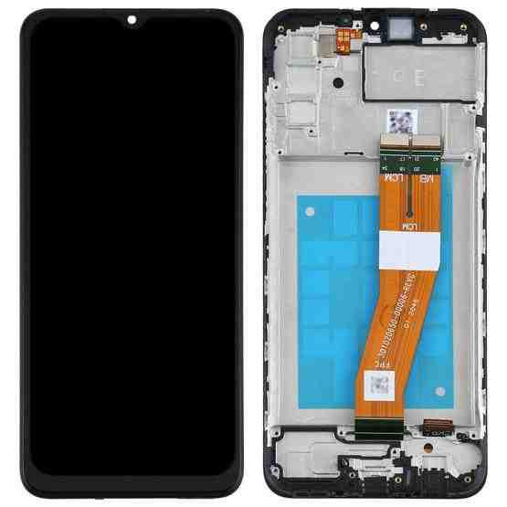 LCD A02s with frame Black 