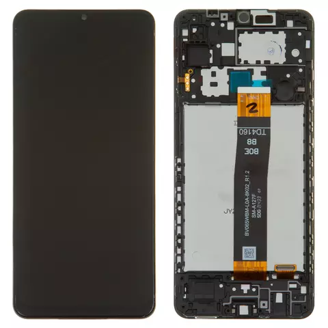 Samsung Lcd A12 2021 with frame Black